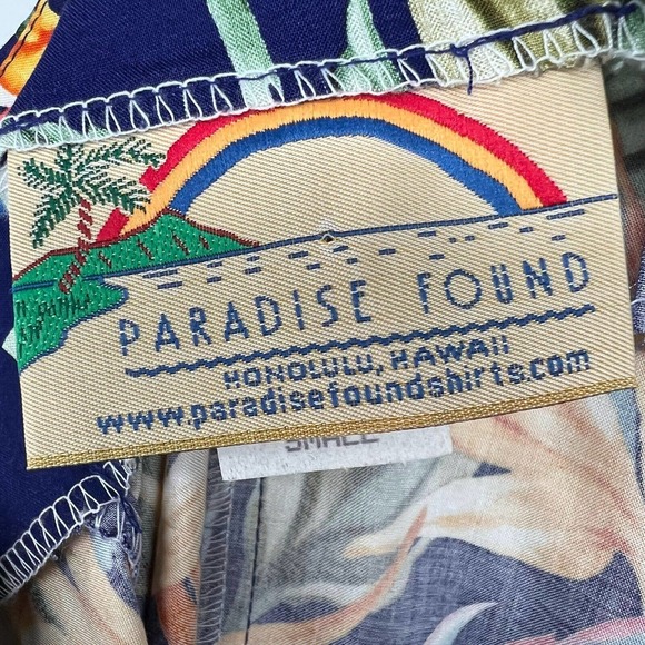 NWT Paradise Found Hawaiian Flare Mini Dress Sz S Blue Floral Print Spaghetti - Picture 3 of 9